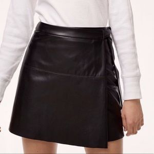 Aritzia Vegan Leather Wrap Skirt